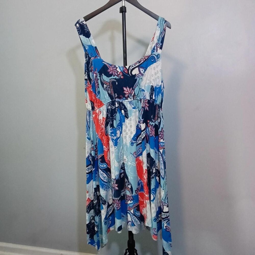 Style-co Women's Blue and Red Dress